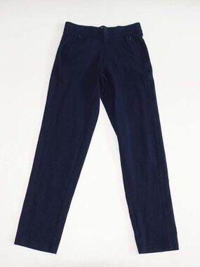 T by Talbots Women's Pull On Straight Leg Pants Size XS Navy Blue 29" Inseam